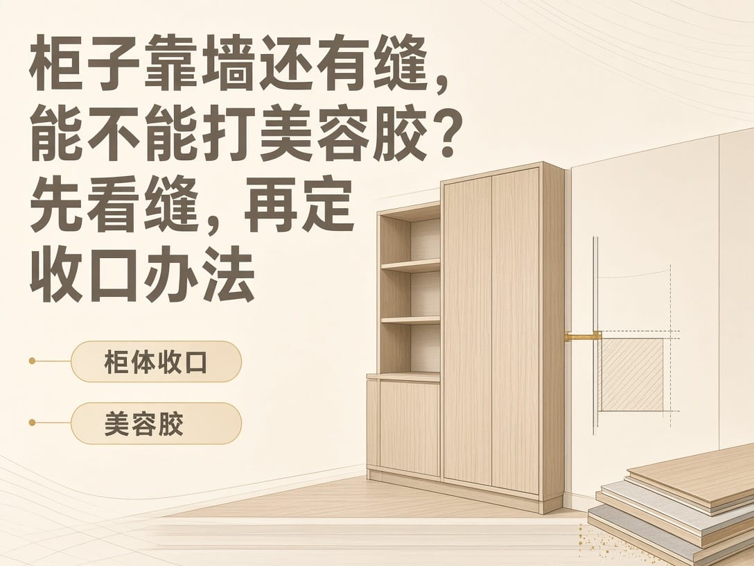 柜子靠墙还有缝,能不能打美容胶?先看缝,再定收口办法
