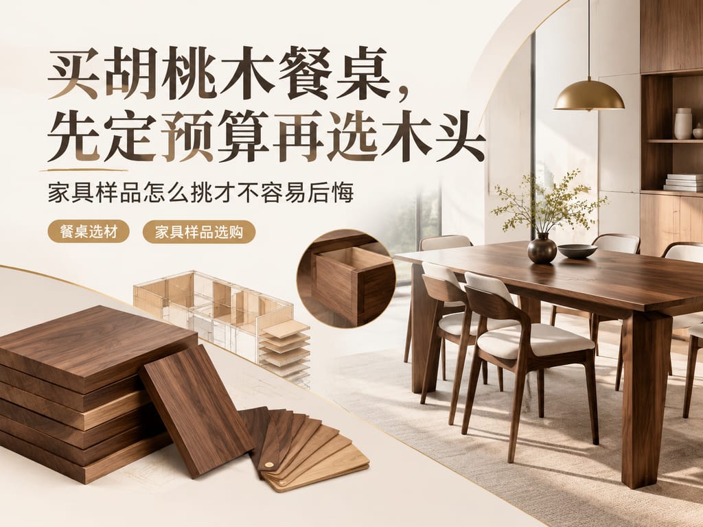 买胡桃木餐桌,先定预算再选木头:家具样品怎么挑才不容易后悔