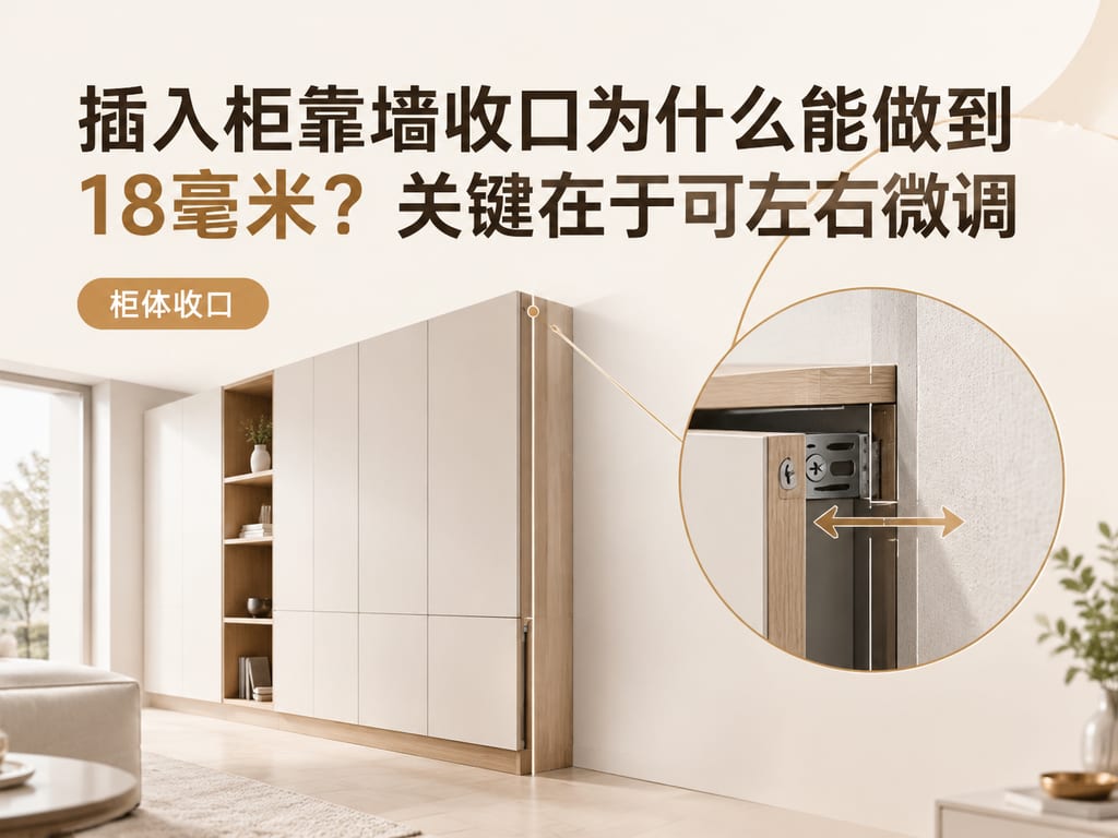插入柜靠墙收口为什么能做到18毫米?关键在于可左右微调