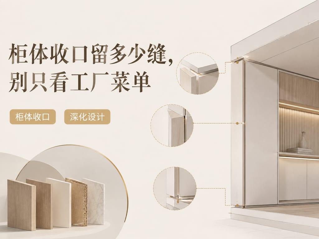柜体收口留多少缝,别只看工厂菜单