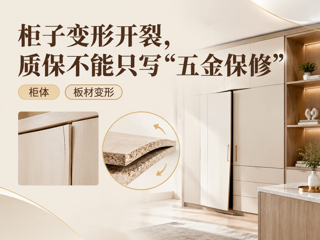 柜子变形开裂,质保不能只写“五金保修”