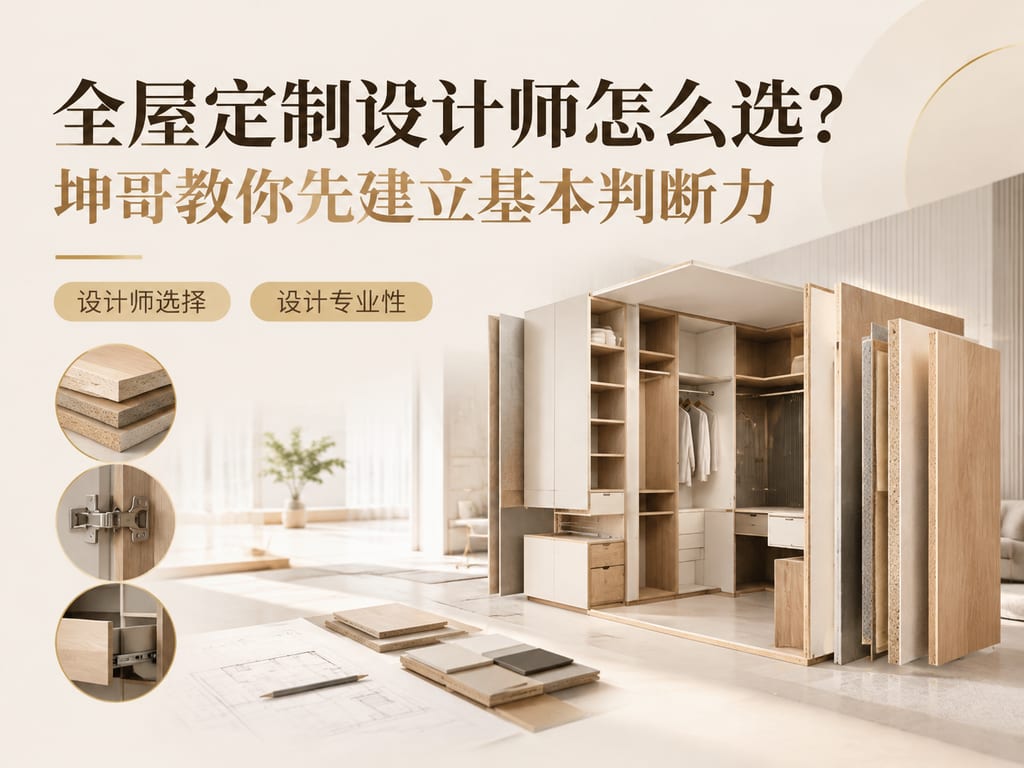 全屋定制设计师怎么选?坤哥教你先建立基本判断力