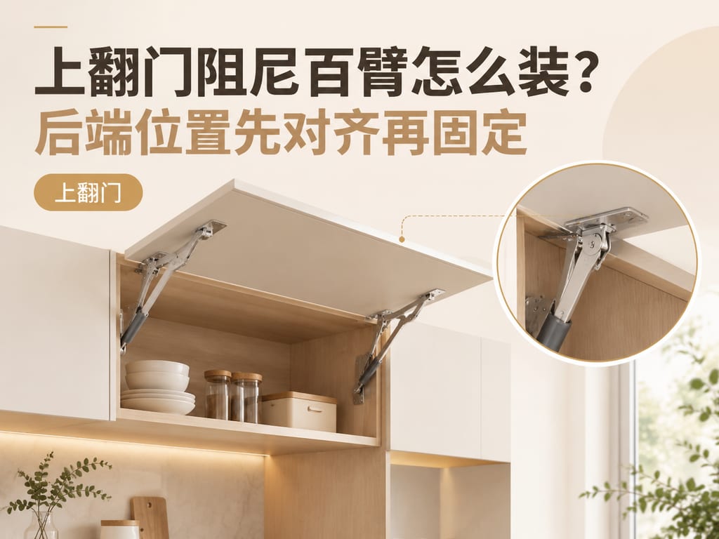 上翻门阻尼百臂怎么装?后端位置先对齐再固定
