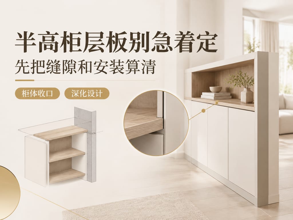 半高柜层板别急着定:先把缝隙和安装算清