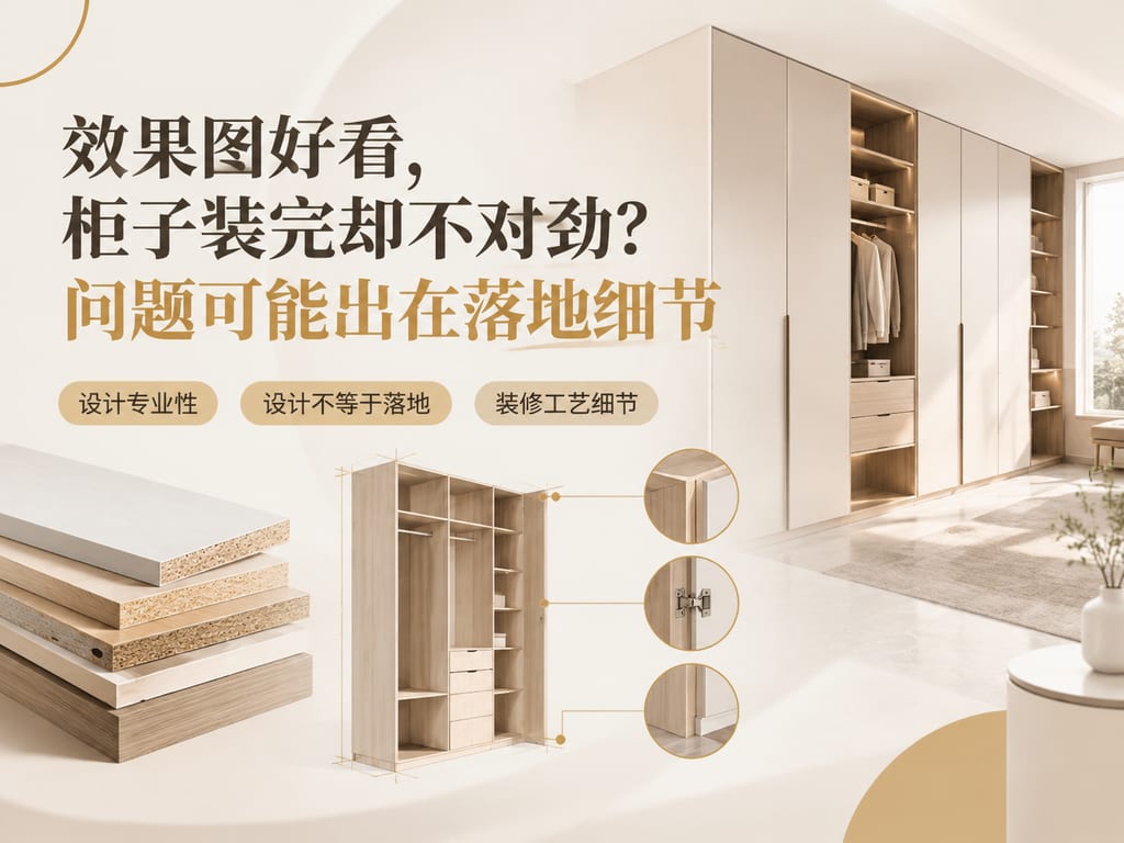 效果图好看,柜子装完却不对劲?问题可能出在落地细节