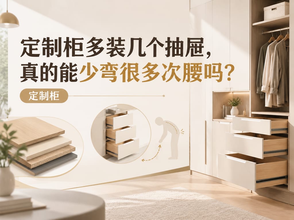 定制柜多装几个抽屉,真的能少弯很多次腰吗?