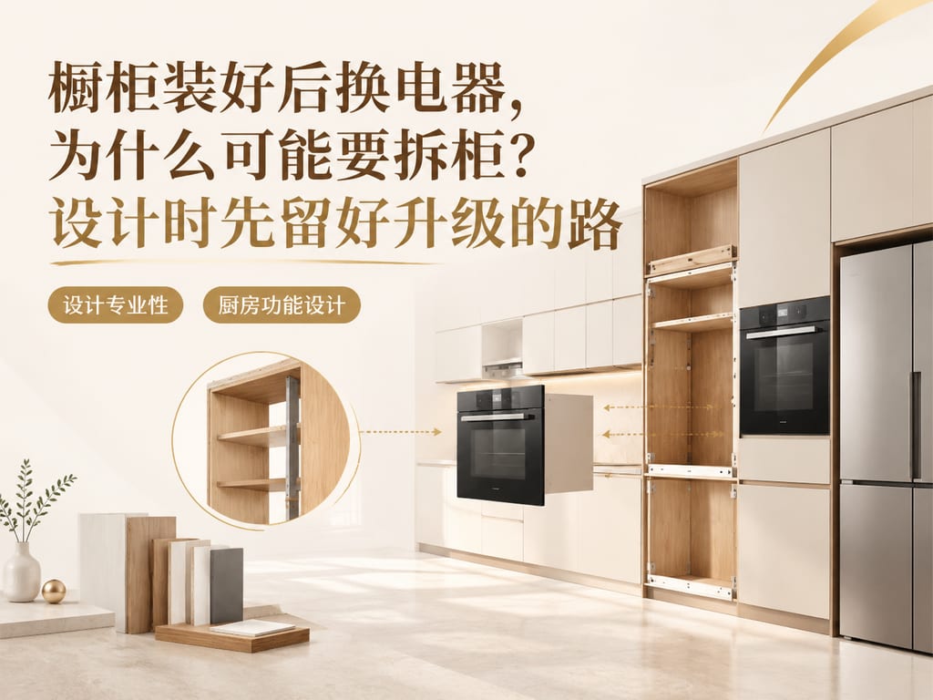 橱柜装好后换电器,为什么可能要拆柜?设计时先留好升级的路