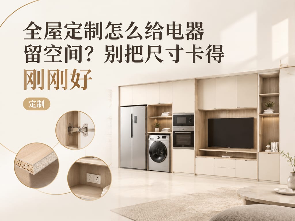 全屋定制怎么给电器留空间?别把尺寸卡得刚刚好