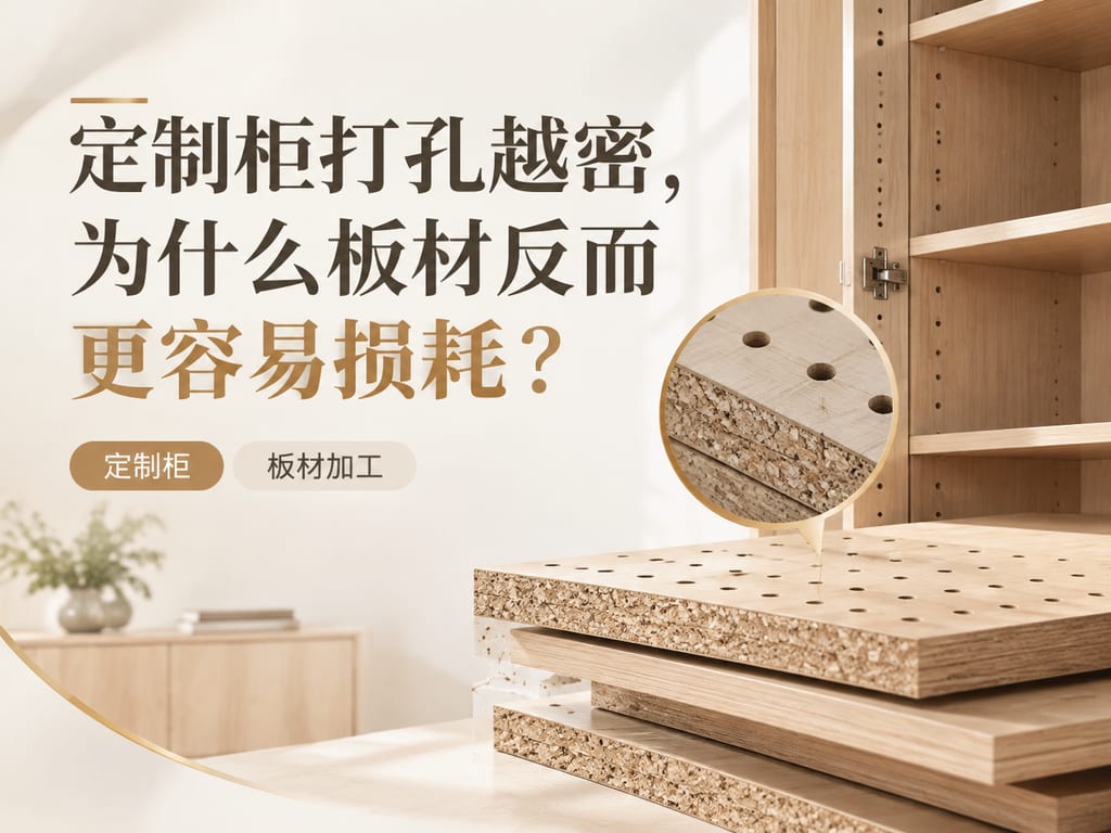 定制柜打孔越密,为什么板材反而更容易损耗?