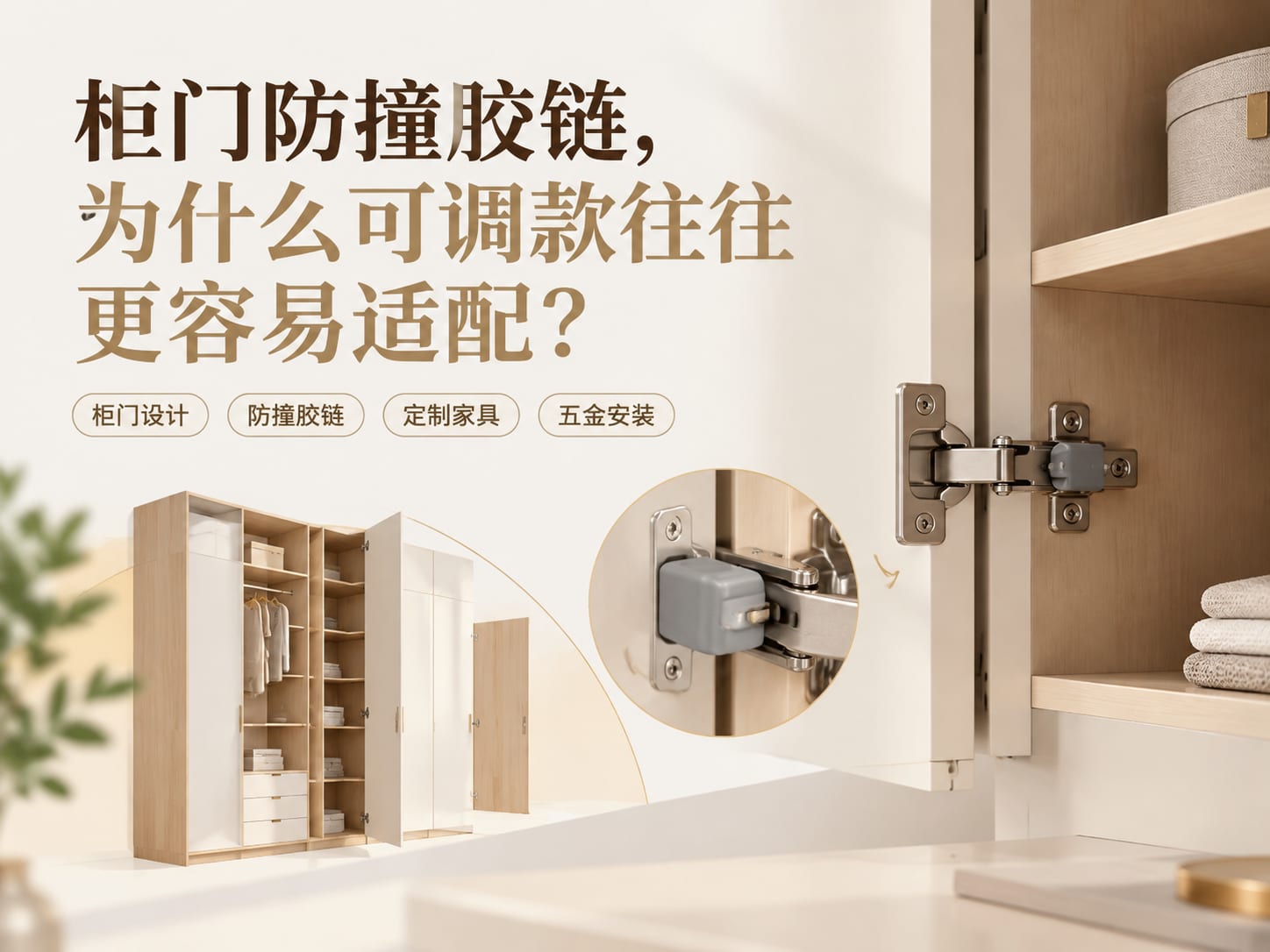 柜门防撞胶链,为什么可调款往往更容易适配?