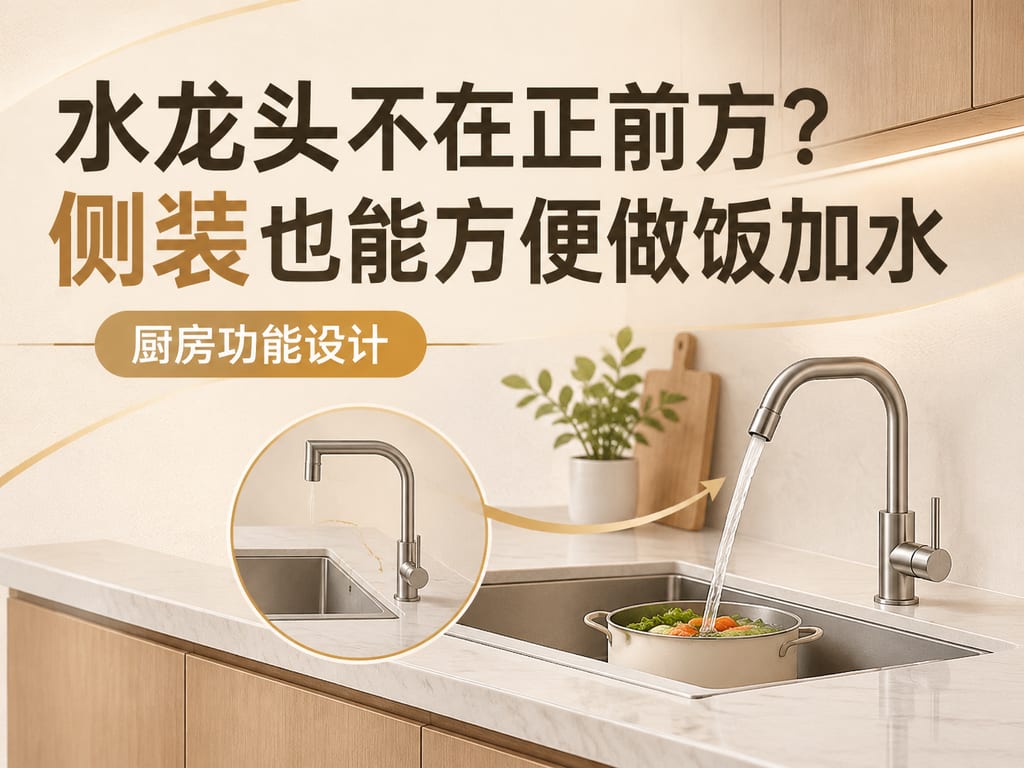 水龙头不在正前方?侧装也能方便做饭加水