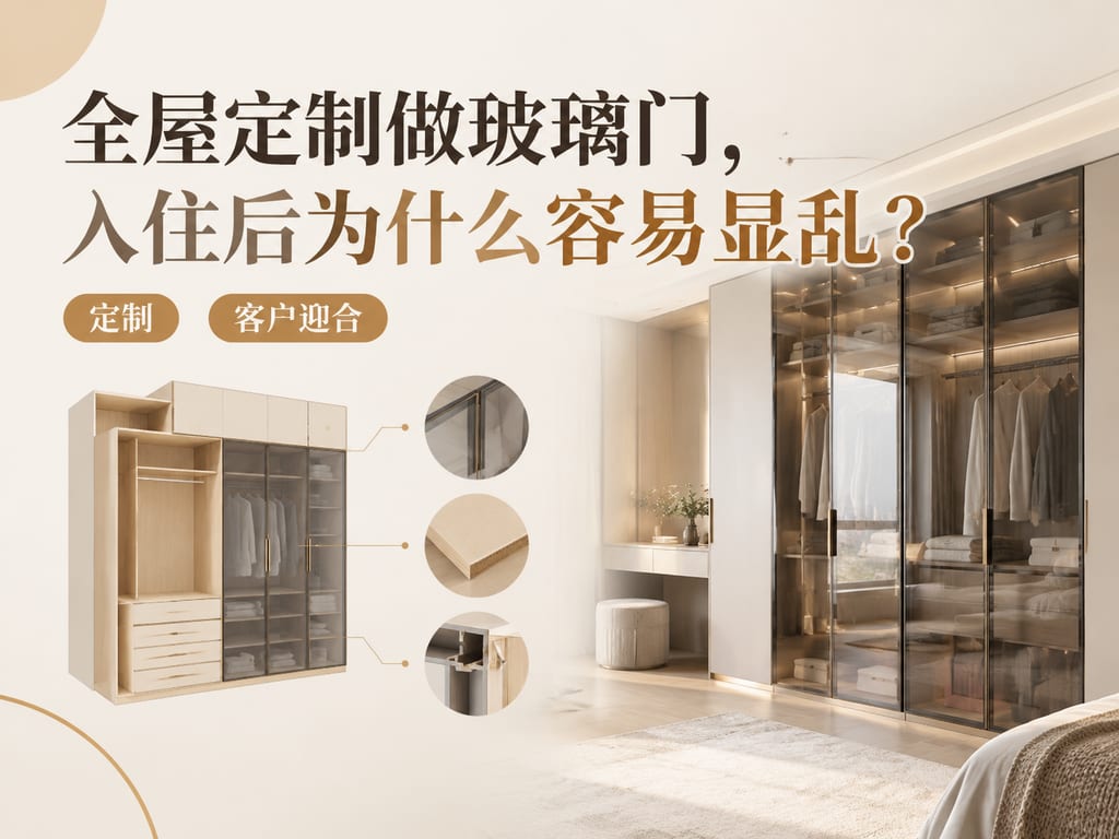 全屋定制做玻璃门,入住后为什么容易显乱?