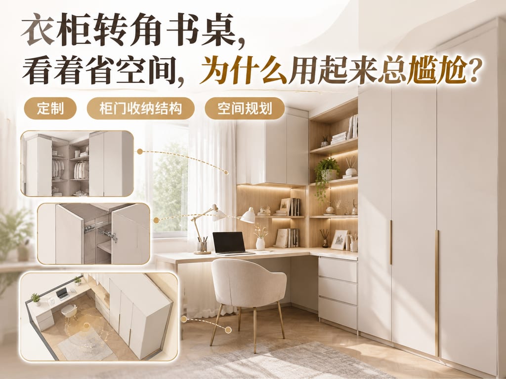 衣柜转角书桌,看着省空间,为什么用起来总尴尬?