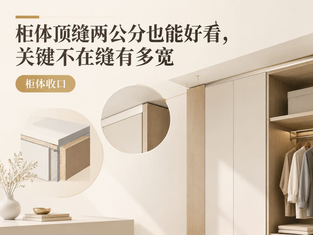 柜体顶缝两公分也能好看,关键不在缝有多宽
