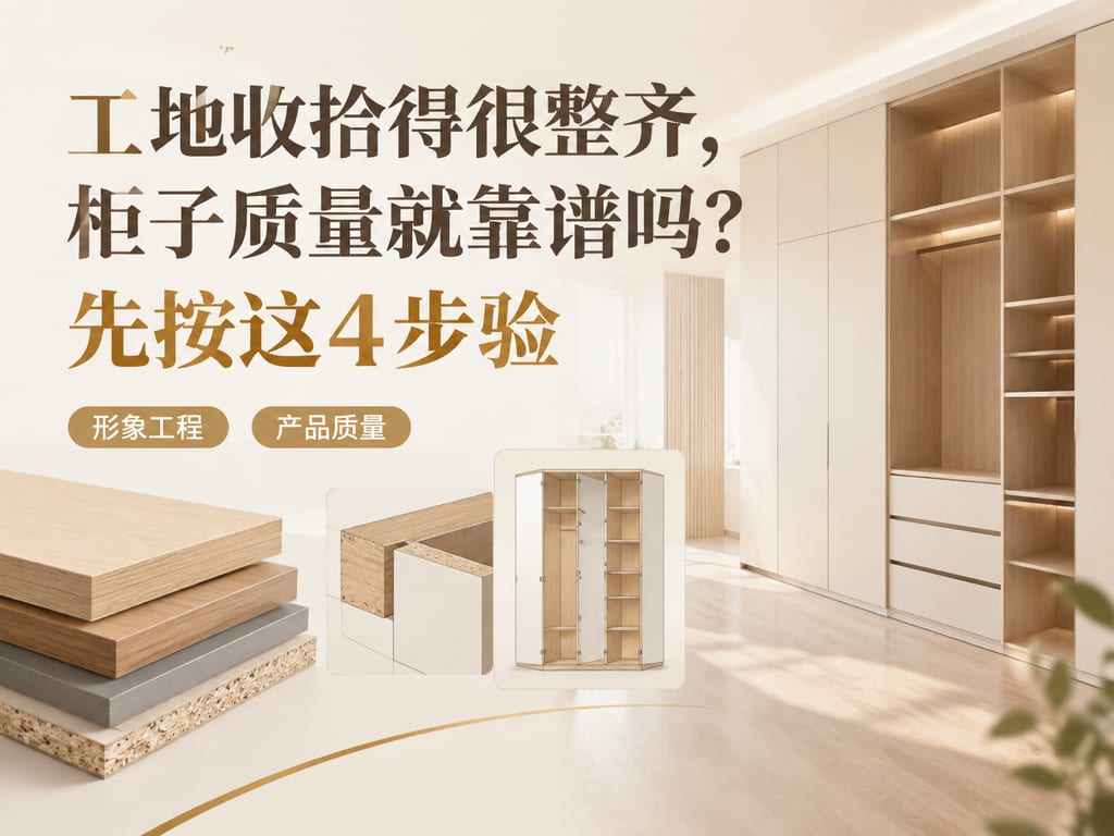 工地收拾得很整齐,柜子质量就靠谱吗?先按这4步验