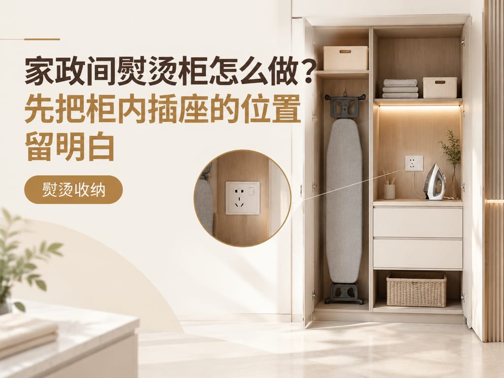 家政间熨烫柜怎么做?先把柜内插座的位置留明白