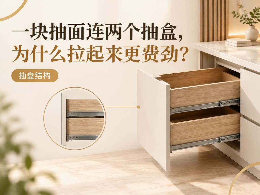一块抽面连两个抽盒,为什么拉起来更费劲?
