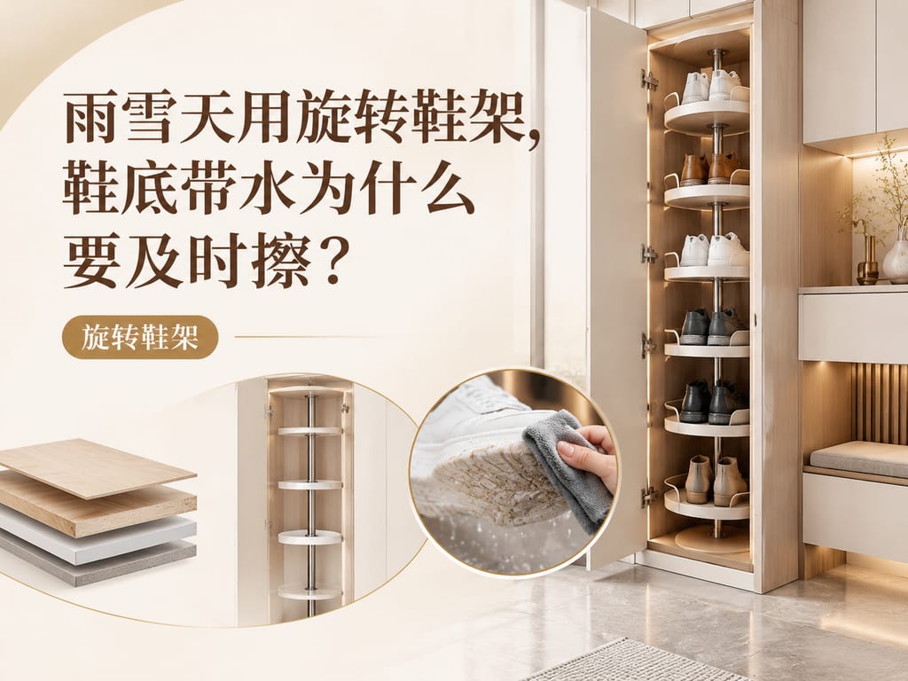 雨雪天用旋转鞋架,鞋底带水为什么要及时擦?