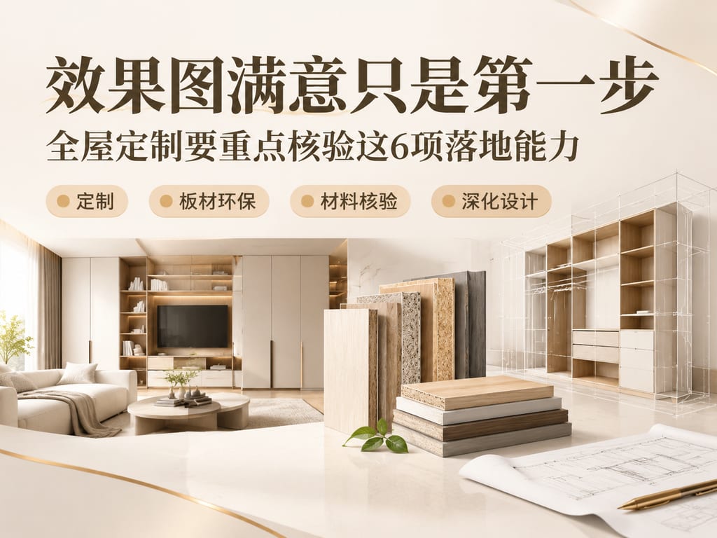 效果图满意只是第一步:全屋定制要重点核验这6项落地能力