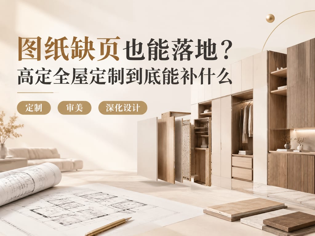 图纸缺页也能落地?高定全屋定制到底能补什么