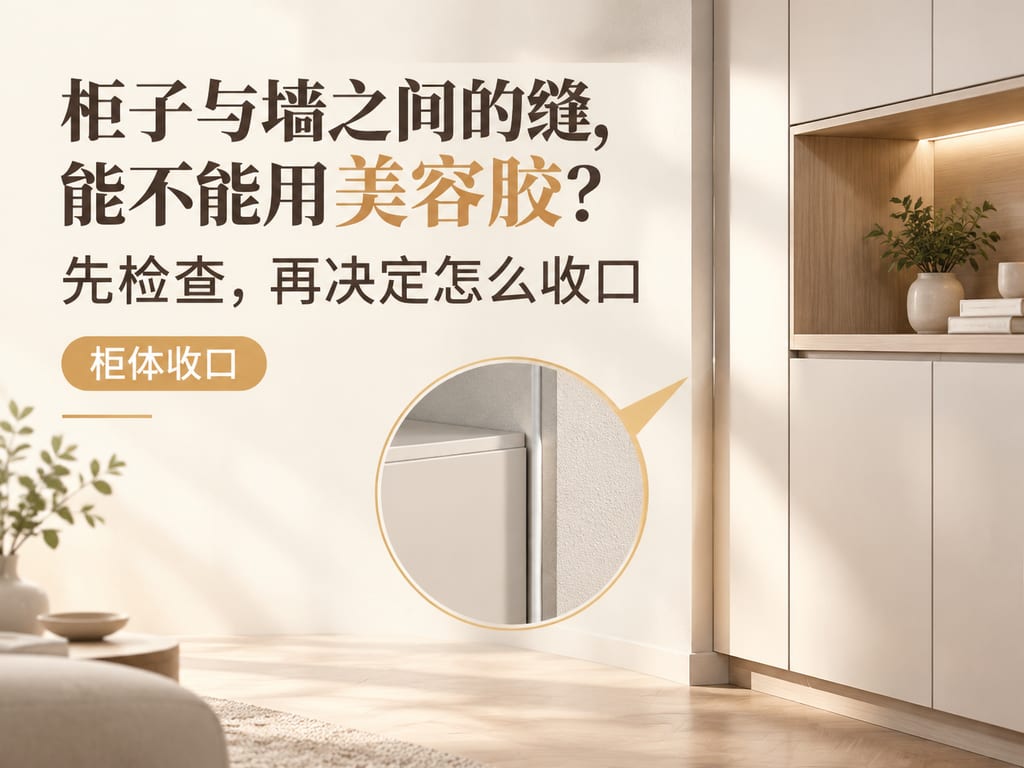 柜子与墙之间的缝,能不能用美容胶?先检查,再决定怎么收口