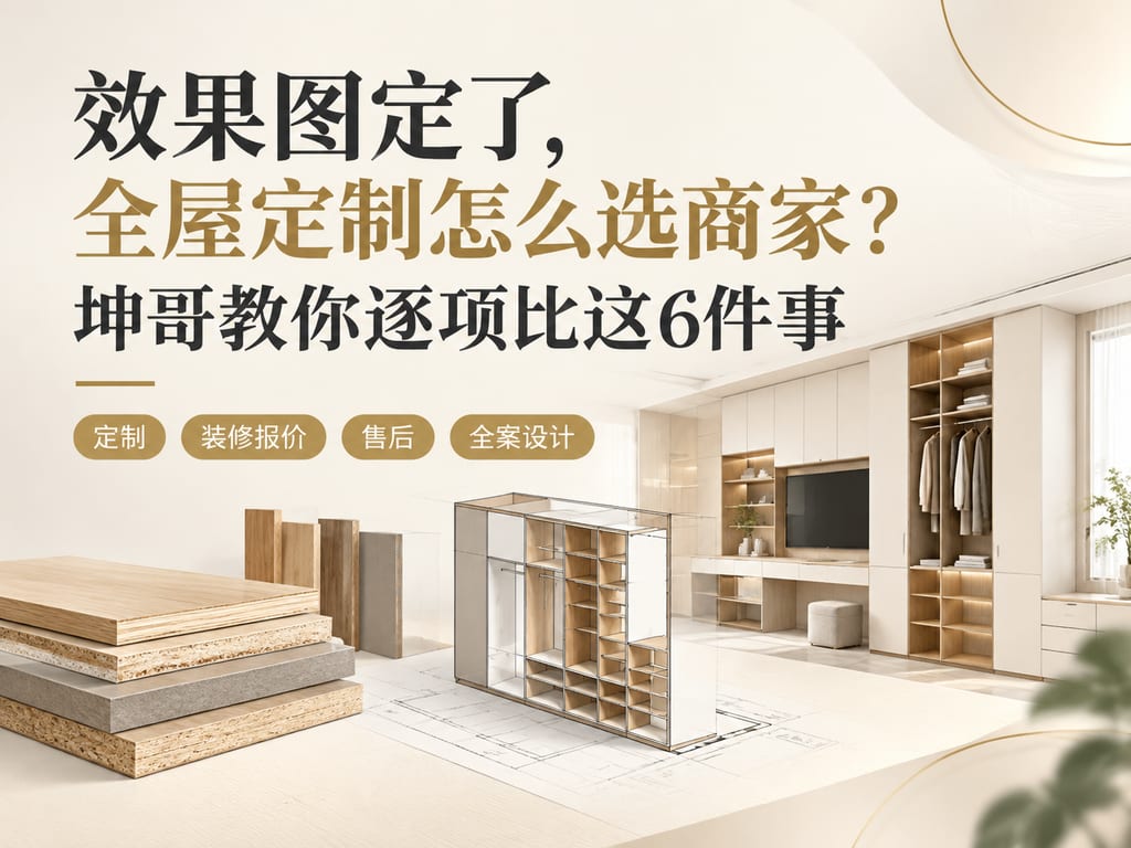 效果图定了,全屋定制怎么选商家?坤哥教你逐项比这6件事