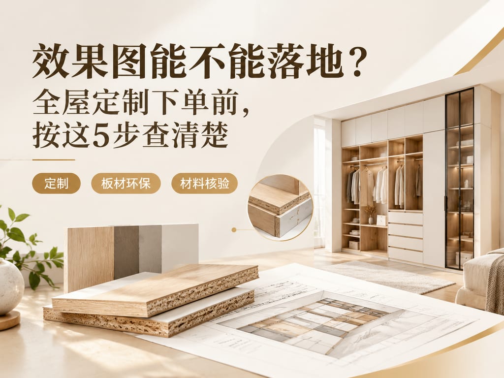效果图能不能落地?全屋定制下单前,按这5步查清楚