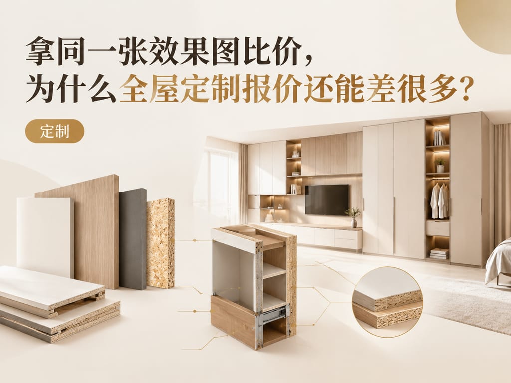 拿同一张效果图比价,为什么全屋定制报价还能差很多?