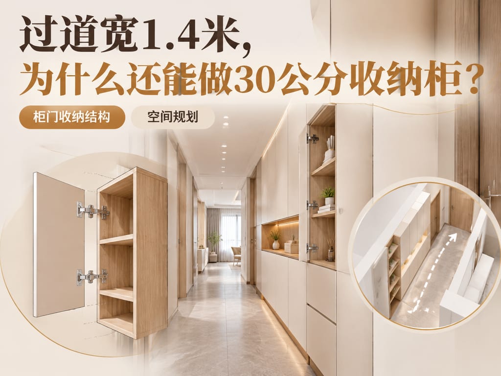过道宽1.4米,为什么还能做30公分收纳柜?