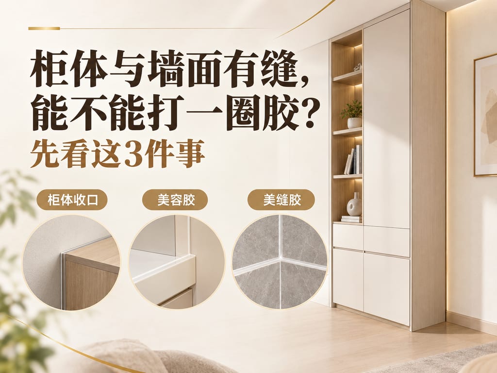 柜体与墙面有缝,能不能打一圈胶?先看这3件事