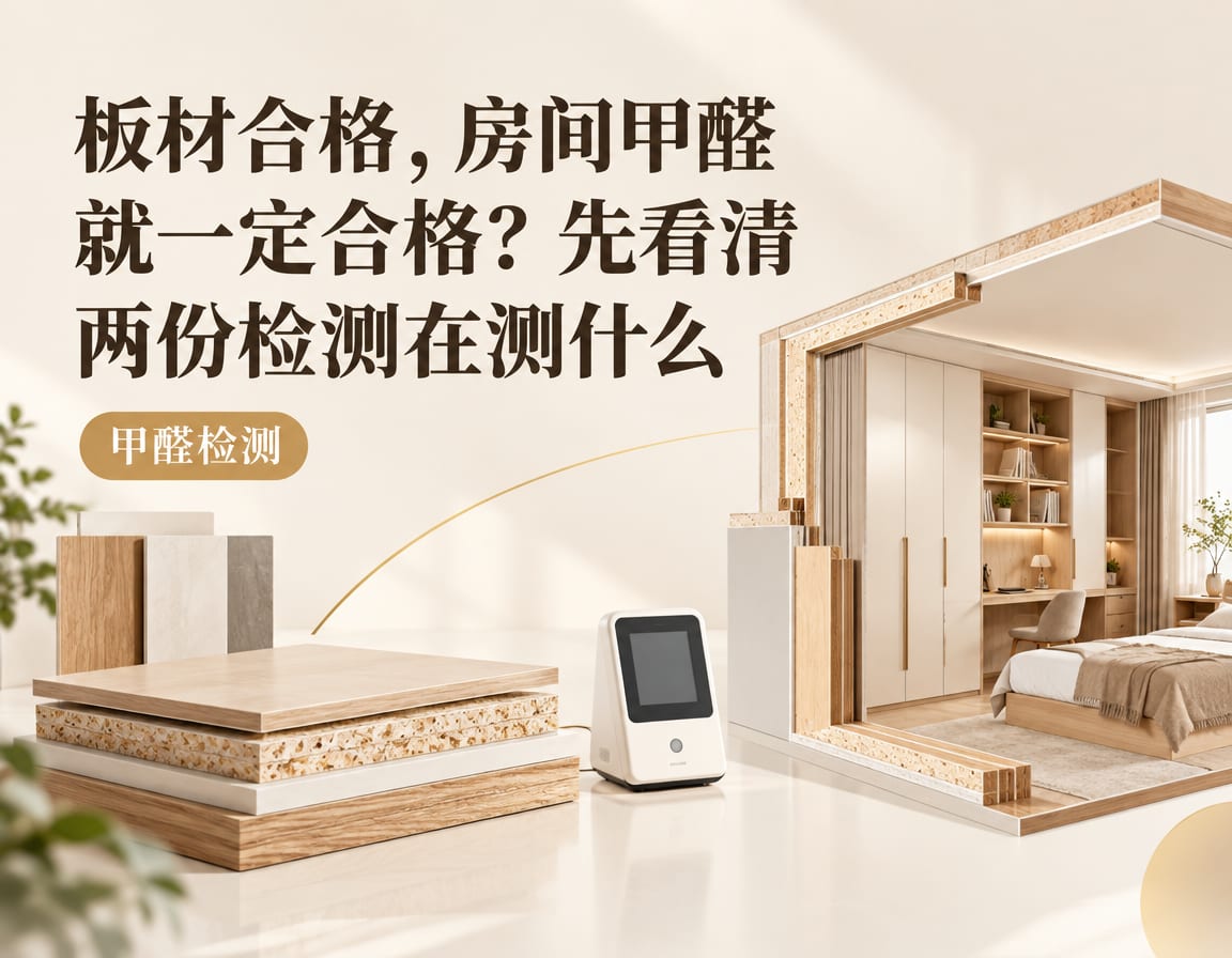 板材合格,房间甲醛就一定合格?先看清两份检测在测什么