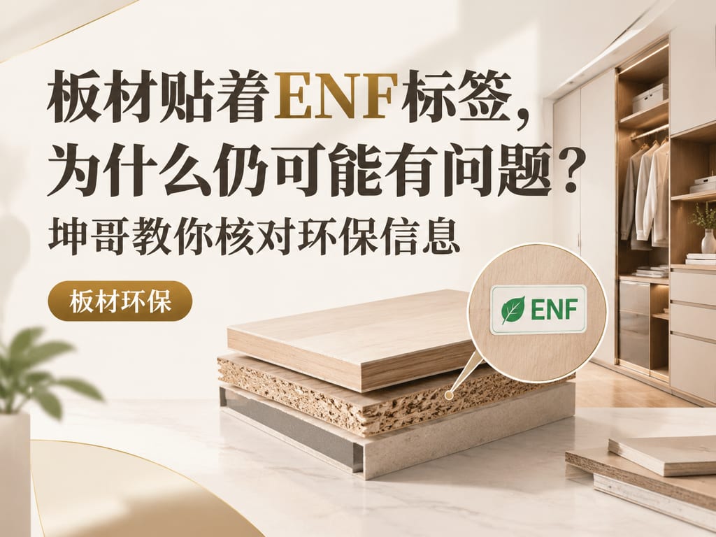 板材贴着ENF标签,为什么仍可能有问题?坤哥教你核对环保信息