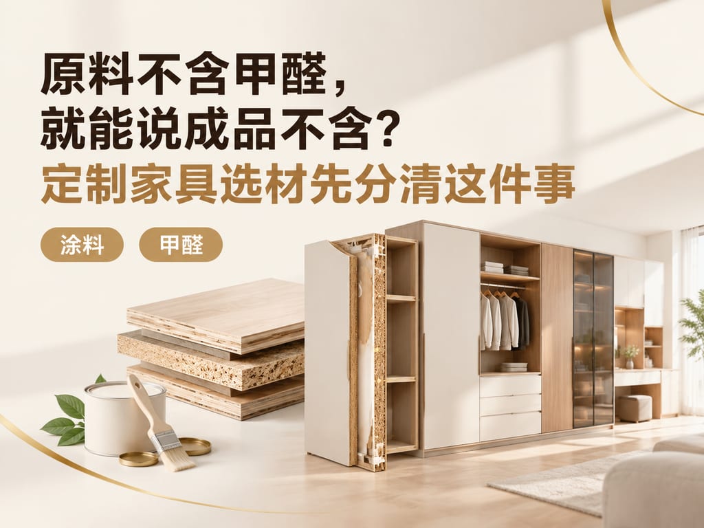 原料不含甲醛,就能说成品不含?定制家具选材先分清这件事