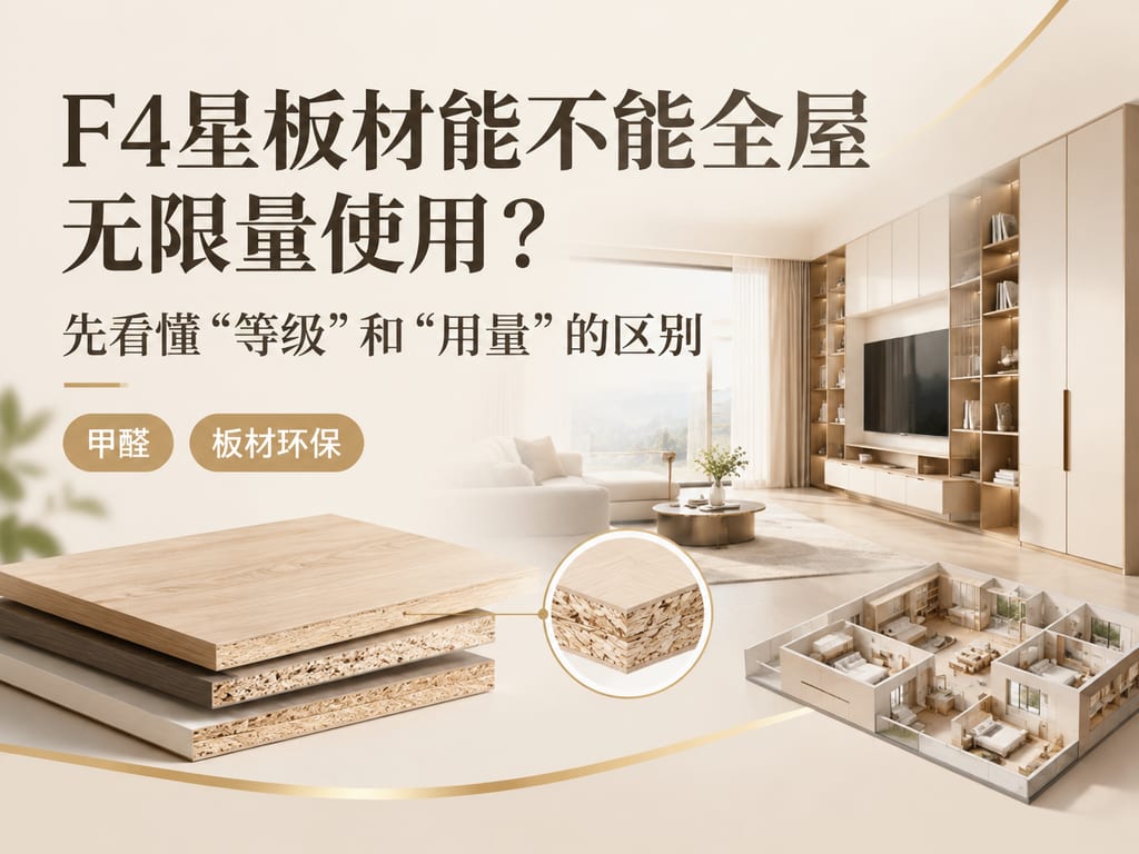 F4星板材能不能全屋无限量使用?先看懂“等级”和“用量”的区别