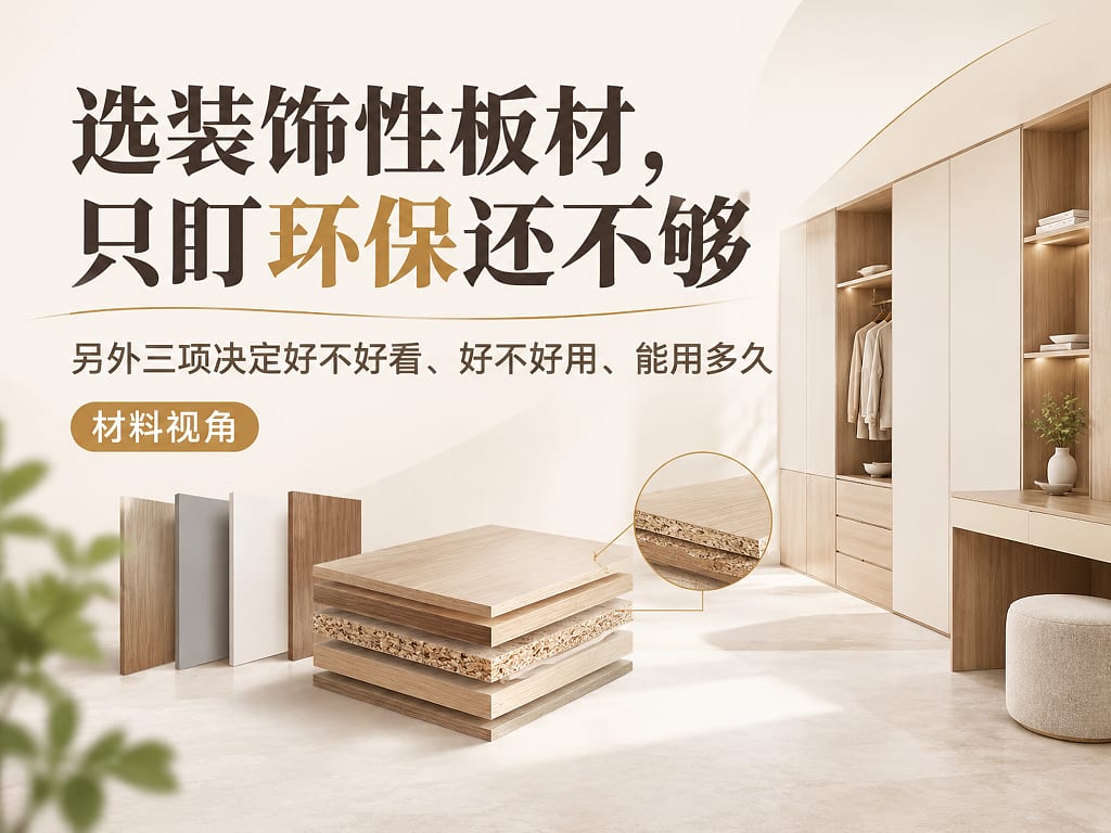 选装饰性板材,只盯环保还不够:另外三项决定好不好看、好不好用、能用多久