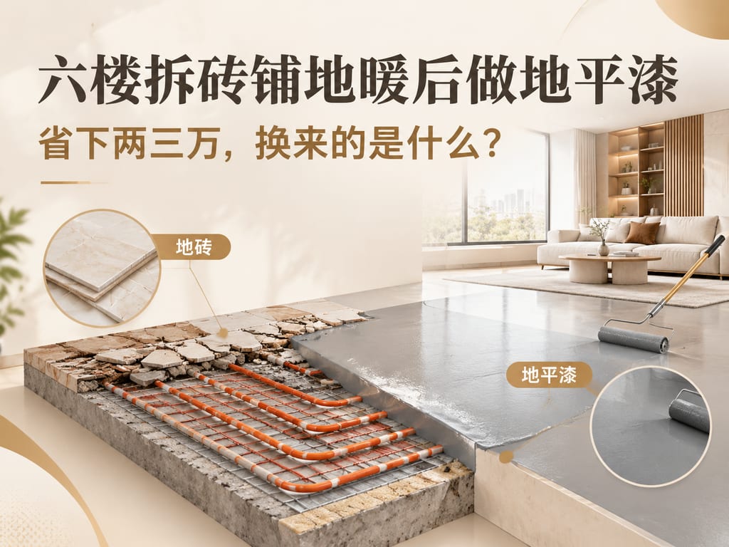 六楼拆砖铺地暖后做地平漆:省下两三万,换来的是什么?