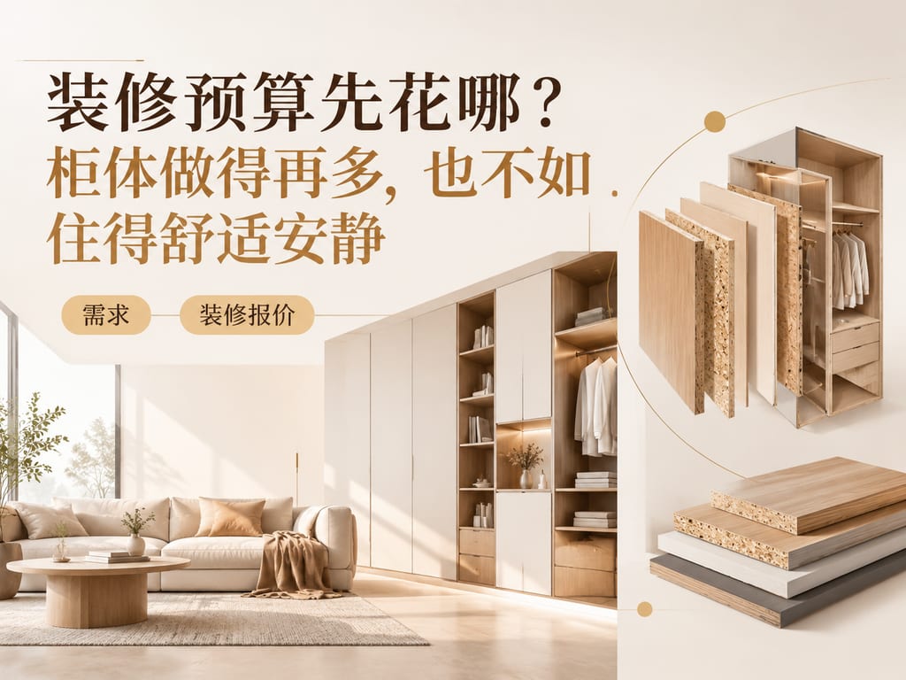 装修预算先花哪?柜体做得再多,也不如住得舒适安静