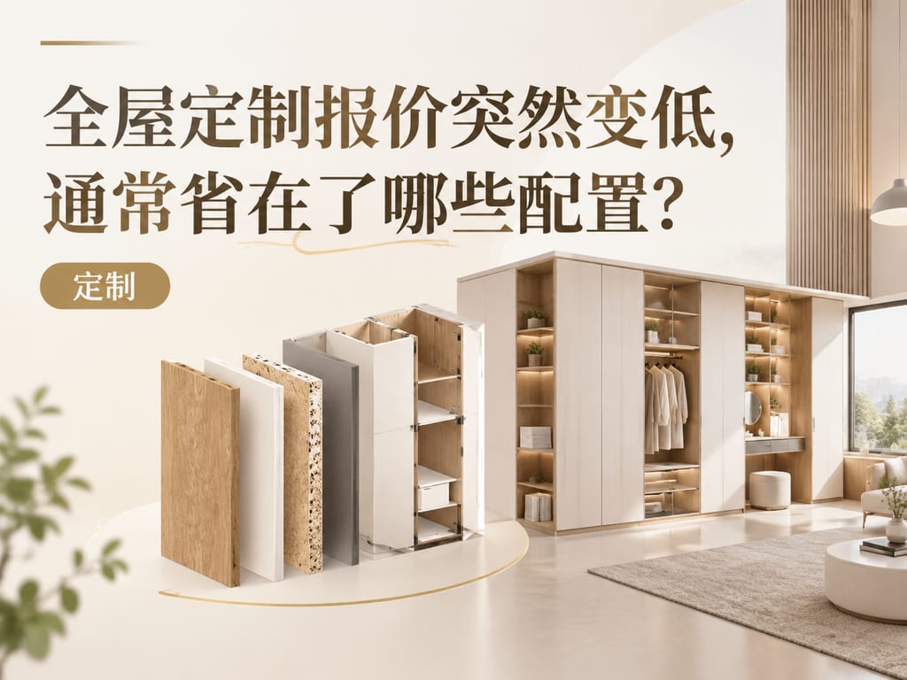 全屋定制报价突然变低,通常省在了哪些配置?